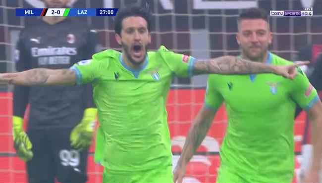هدف لاتسيو الاول امام ميلان 1 2 الدوري الايطالي