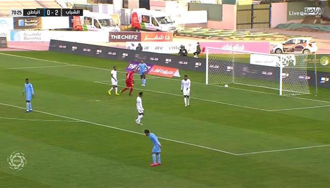 هدف الباطن الاول في مرمي الشباب 1 2 الدوري السعودي
