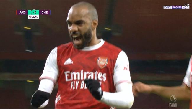 هدف لاكازيت فى مرمي تشيلسي بالدوري الانجليزي