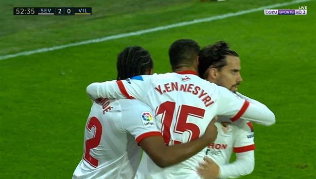 اهداف مباراة اشبيلية وفياريال 2 0 الدوري الاسباني