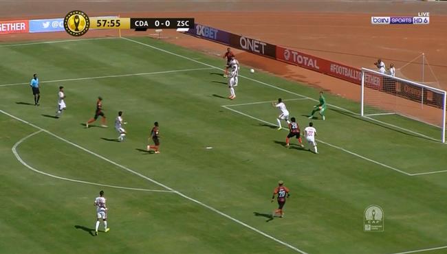 لاعب اول اغسطس يهدر فرصة هدف امام الزمالك في دوري ابطال افريقيا