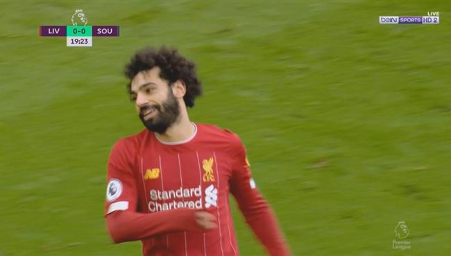 محمد صلاح كاد ان يسجل هدف اول لليفربول امام ساوثهامبتون