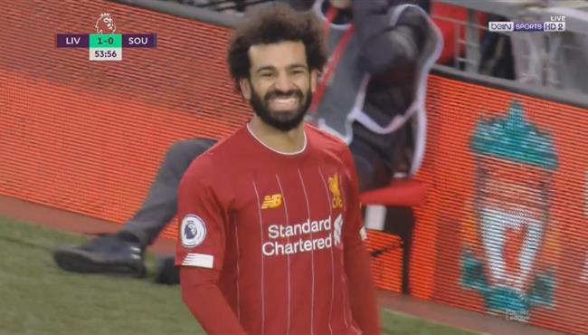 هدف محمد صلاح الملغي امام ساوثهامبتون فى الدوري الانجليزي