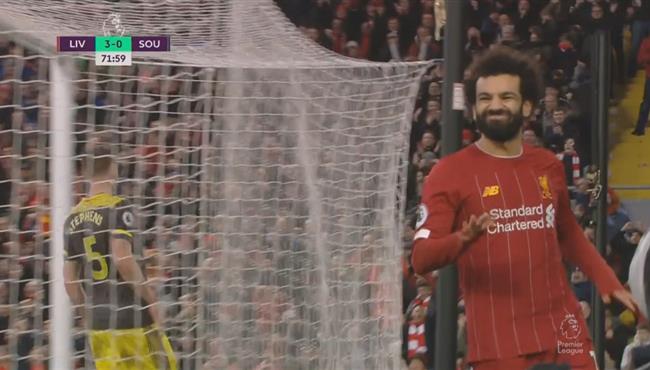 هدف محمد صلاح الاول فى مرمى ساوثهامبتون بالدوري الانجليزي