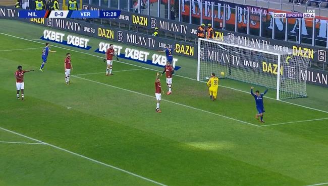 اهداف مباراة ميلان وهيلاس فيرونا 1 1 الدوري الايطالي