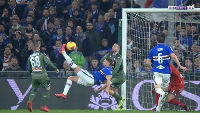 الحكم يلغي هدف مقصي رائع لسامبدوريا امام نابولي