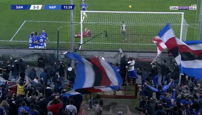 هدف سامبدوريا الثاني في مرمي نابولي بالدوري الايطالي