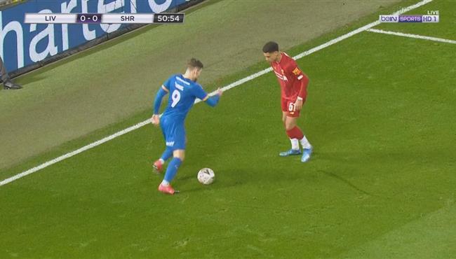 كوبري رائع من لاعب شروزبري لمدافع ليفربول بكاس الاتحاد الانجليزي