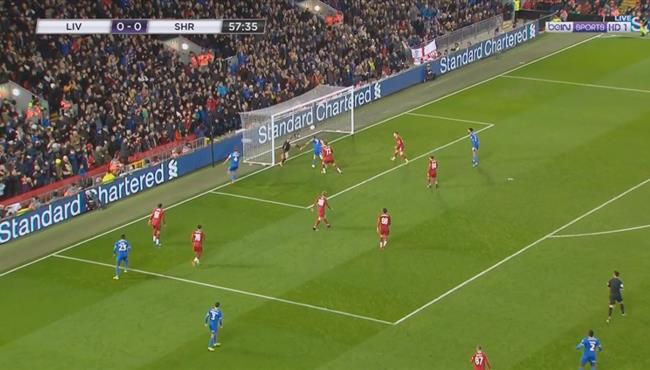 هدف شروزبري الملغي امام ليفربول فى كاس الاتحاد الانجليزي
