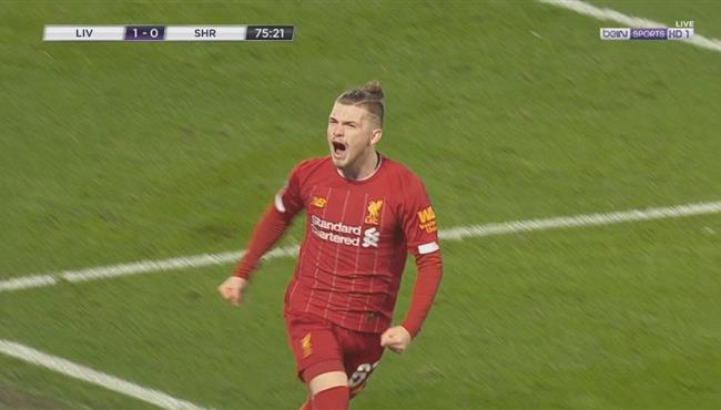 هدف ليفربول الاول فى مرمى شروزبري 1 0 كاس الاتحاد الانجليزي