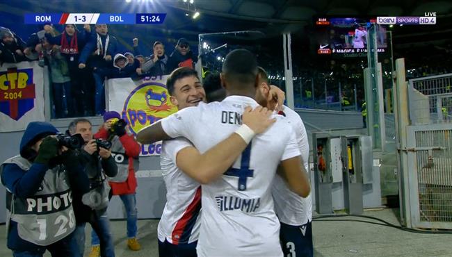 اهداف مباراة روما وبولونيا 2 3 الدوري الايطالي
