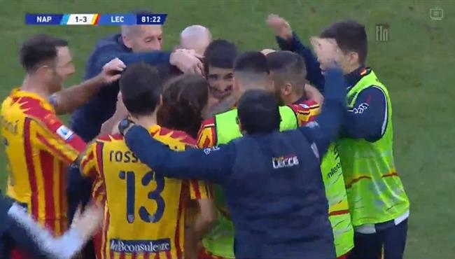 اهداف مباراة نابولي وليتشي 2 3 الدوري الايطالي