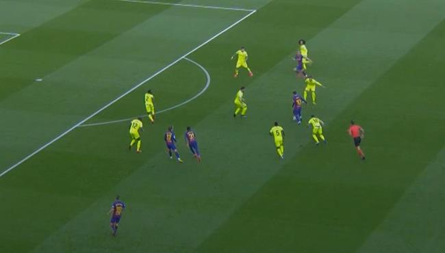 لقطة مهارية من ميسي في مباراة برشلونة وخيتافي