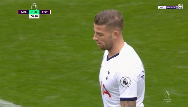 هدف استون فيلا الاول في مرمي توتنهام الديرفيريلد بالخطا في مرماه