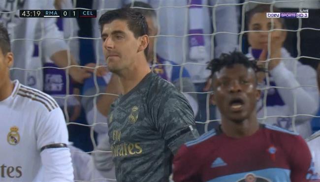 انقاذ كورتوا الرائع لمرمي ريال مدريد من هدف سيلتا فيجو الثاني