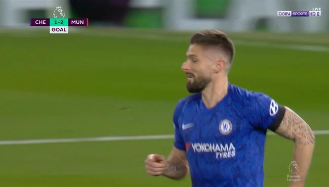 هدف جيرو الملغي فى مرمي مانشستر يونايتد