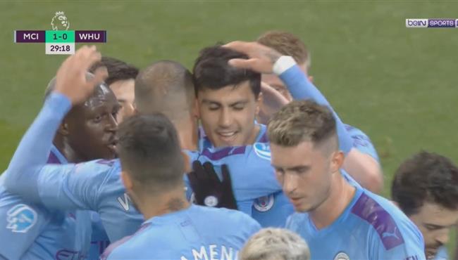 اهداف مباراة مانشستر سيتي ووست هام 2 0 الدوري الانجليزي