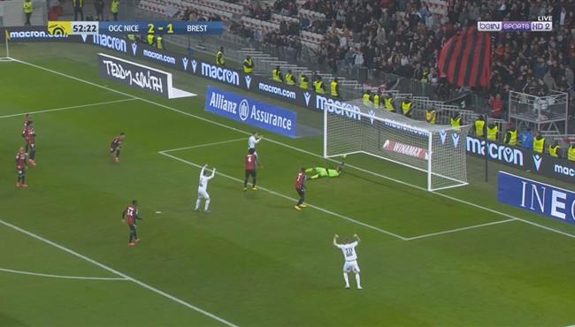 اهداف مباراة نيس وبريست 2 2 الدوري الفرنسي