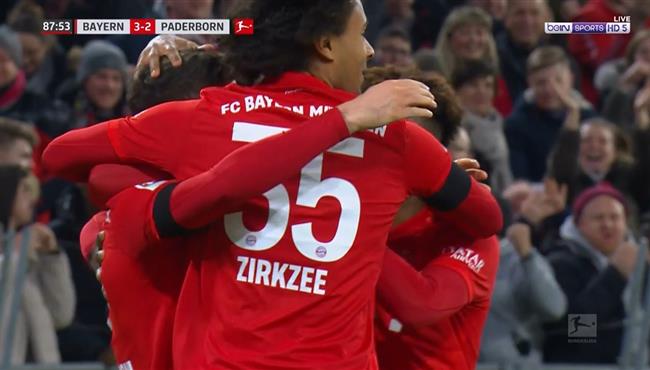 اهداف مباراة بايرن ميونخ وبادربورن 3 2 الدوري الالماني