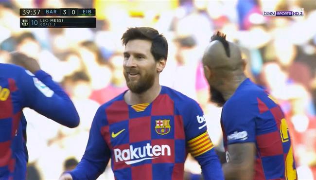 سوبر هاتريك ميسي امام ايبار في الدوري الاسباني
