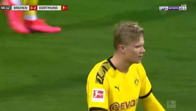 هدف هالاند الرائع في مرمي فيردر بريمن بالدوري الالماني