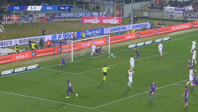 اهداف مباراة ميلان وفيورنتينا 1 1 الدوري الايطالي