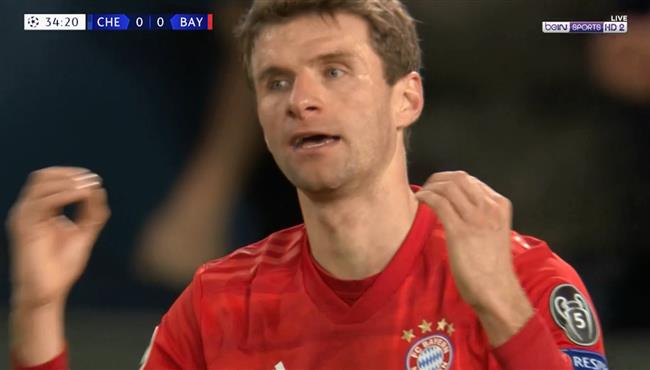 العارضة ترد هدف اول لمولر امام تشيلسي في دوري ابطال اوربا