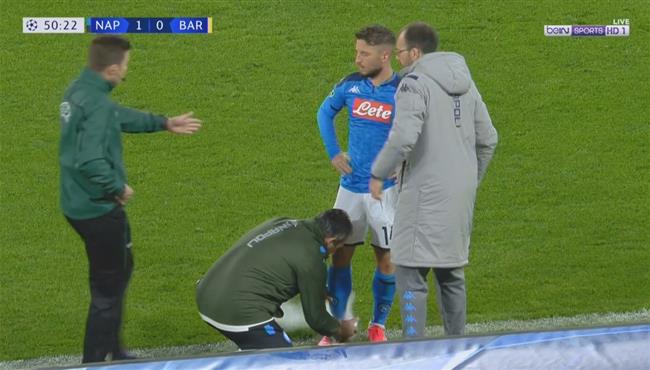 اصابه مارتينيز وخروجه فى مباراة برشلونه ونانبولي