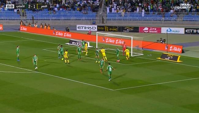 اهداف مباراة الاهلي والنصر 2 2 الدوري السعودي بطولات