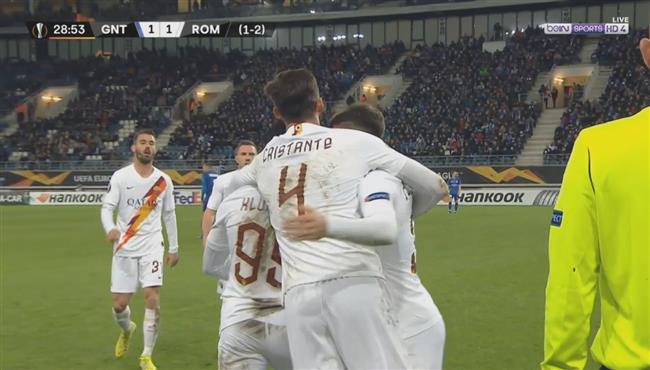 اهداف مباراة روما وجينت 1 1 الدوري الاوروبي