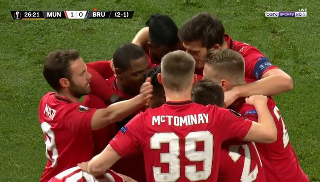 اهداف مباراة مانشستر يونايتد وكلوب بروج 5 0 الدوري الاوروبي