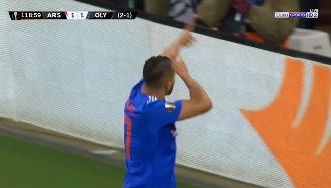 هدف يوسف العربي القاتل في مرمي ارسنال بالدوري الاوروبي