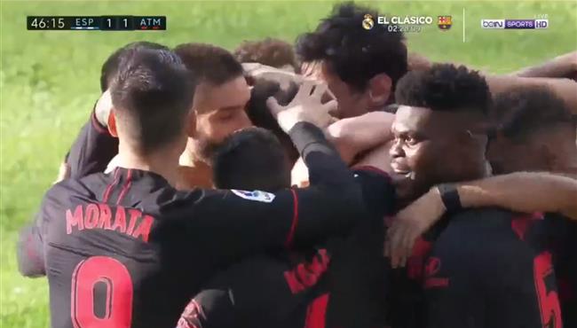اهداف مباراة اتلتيكو مدريد واسبانيول 1 1 الدوري الاسباني