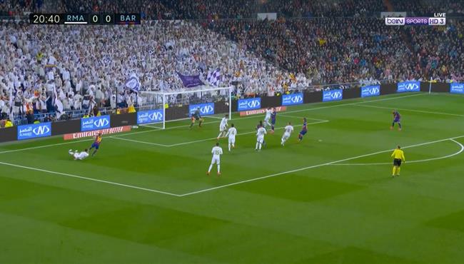 جريزمان يهدر فرصة هدف اول لبرشلونة في مرمي ريال مدريد