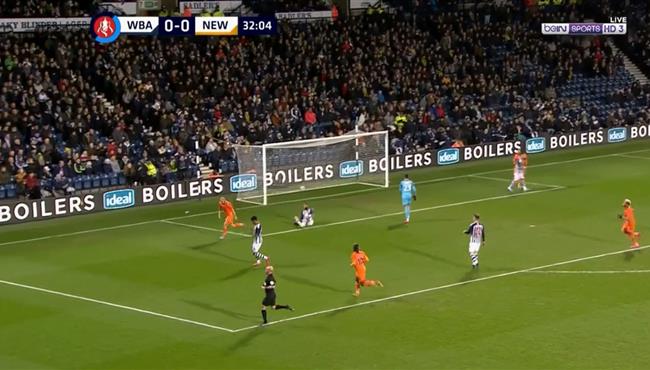 اهداف مباراة نيوكاسل ووست بروميتش 3 2 كاس الاتحاد الانجليزي