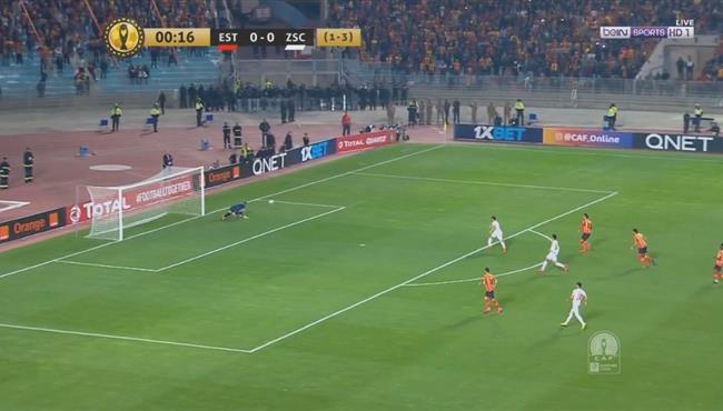 الزمالك كاد ان يباغت الترجي بهدف في اول 20 ثانيه