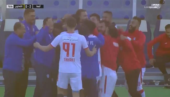 اهداف مباراة ابها والتعاون 2 1 الدوري السعودي