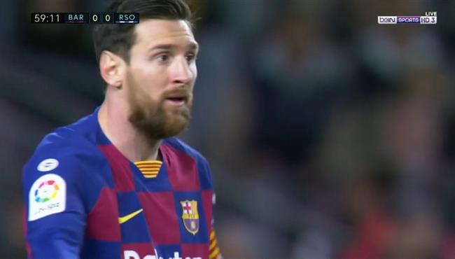 ميسي يهدر هدف مؤكد لبرشلونة امام ريال سوسيداد