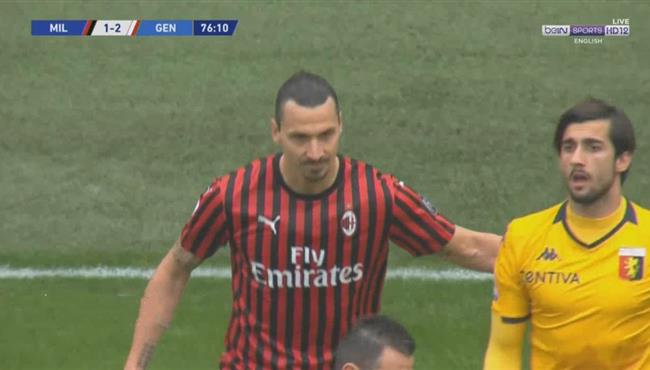 هدف ابراهيموفيتش في مرمي جنوي بالدوري الايطالي