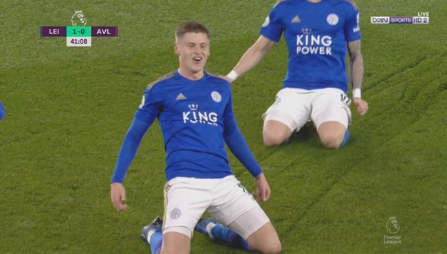 هدف ليستر سيتي الاول في مرمي استون فيلا بالدوري الانجليزي