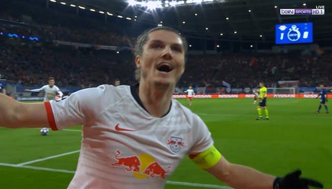 هدف لايبزج الثاني في مرمي توتنهام سابيتزر