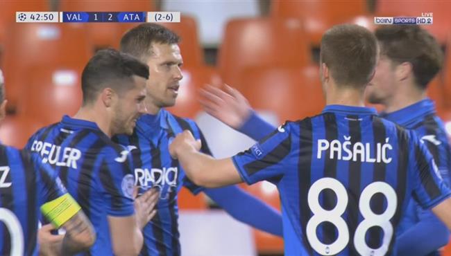 هدف اتلانتا الثاني في مرمي فالنسيا بدوري ابطال اوروبا