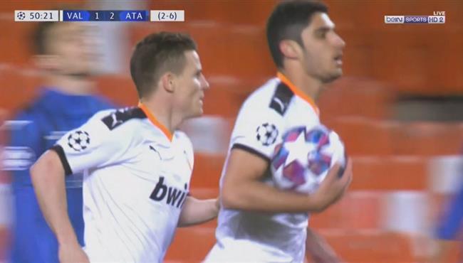 هدف تعادل فالنسيا مع اتلانتا 2 2 دوري ابطال اوروبا