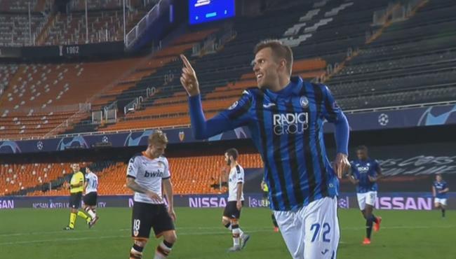 سوبر هاتريك ايلسيتش في مباراة اتلانتا وفالنسيا بدوري ابطال اوروبا