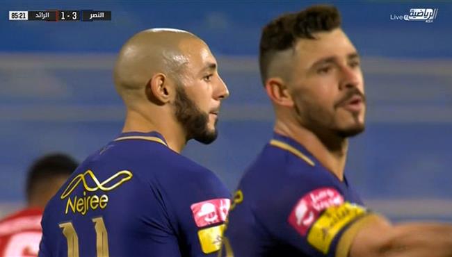 هدف النصر الثالث فى مرمي الرائد نور الدين امبراط