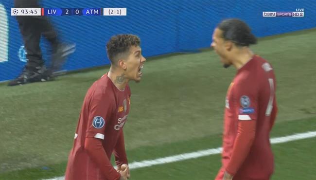 هدف ليفربول الثاني في مرمي اتلتيكو مدريد فيرمينيو