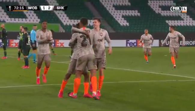 اهدف مباراة شاختار وفولفسبورج 2 1 الدوري الاوروبي