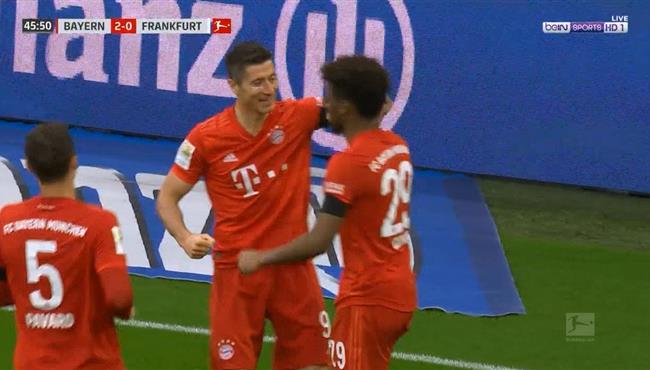 هدف ليفاندوفسكي في مرمي فرانكفورت بتعليق حفيظ دراجي