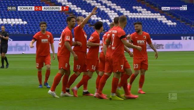 اهداف مباراة اوجسبورح وشالكه 2 0 الدوري الالماني