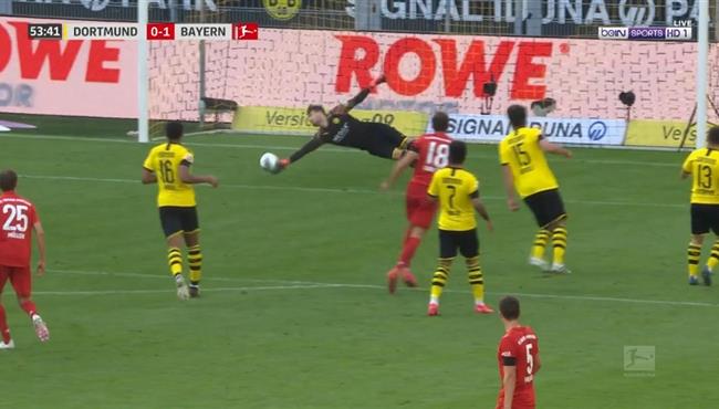 تصدي حارس دورتموند الرائع يمنع هدف ثاني محقق لبايرن ميونخ